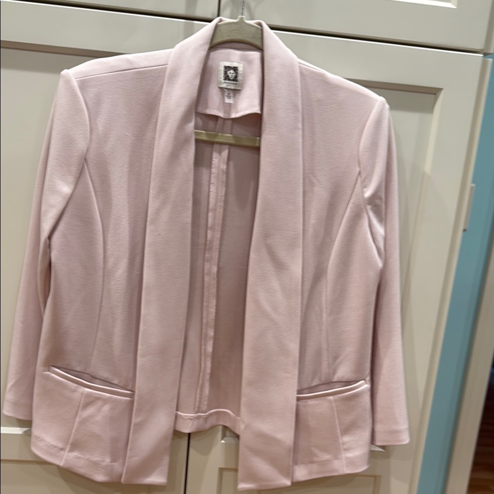 Anne Klein Pink Blazer Classic Silhouette